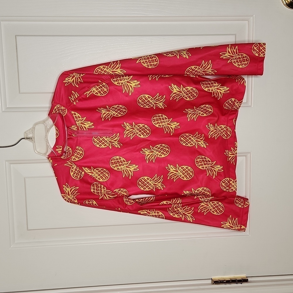 Crazy 8 Girls Pink Pineapple Rash Guard Size M
